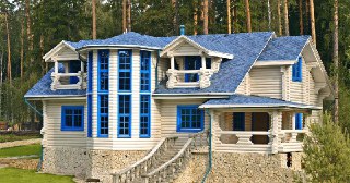 Строительство дома из оцилиндрованного бревна под ключ Курск цены от 11895 руб.