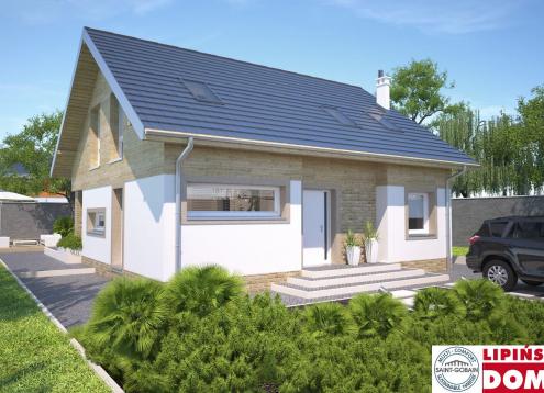 № 1344 Купить Проект дома Мерибель. Закажите готовый проект № 1344 в Курске, цена 39434 руб.