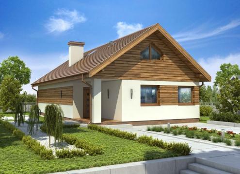 № 1595 Купить Проект дома Зотлинек 2. Закажите готовый проект № 1595 в Курске, цена 38074 руб.