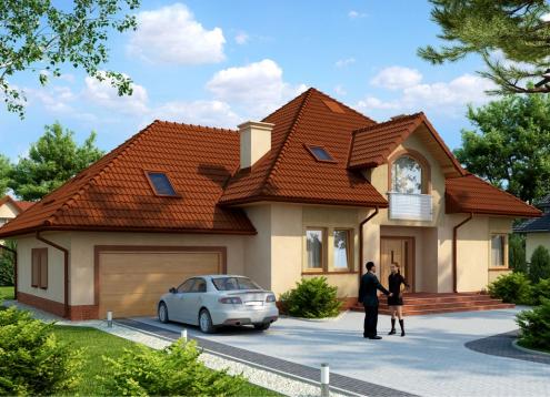 № 1607 Купить Проект дома Монтеркоре Дуэ. Закажите готовый проект № 1607 в Курске, цена 77544 руб.