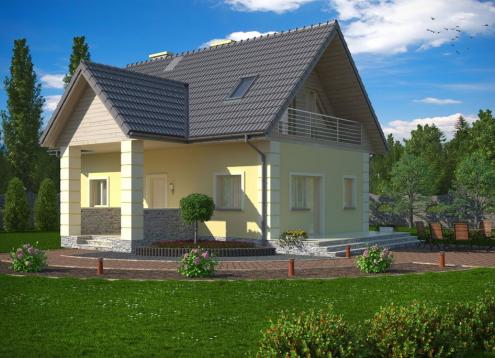 № 1608 Купить Проект дома Олкза. Закажите готовый проект № 1608 в Курске, цена 34560 руб.