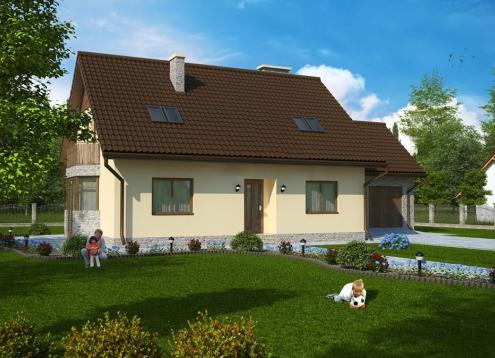 № 1626 Купить Проект дома Фиалки. Закажите готовый проект № 1626 в Курске, цена 59400 руб.