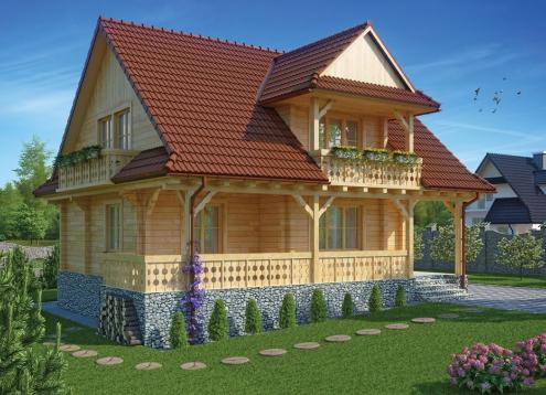 № 1629 Купить Проект дома Эдельвейс. Закажите готовый проект № 1629 в Курске, цена 43920 руб.