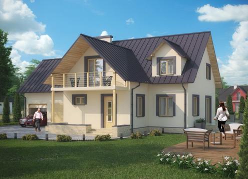 № 1641 Купить Проект дома Картузи 2. Закажите готовый проект № 1641 в Курске, цена 59278 руб.