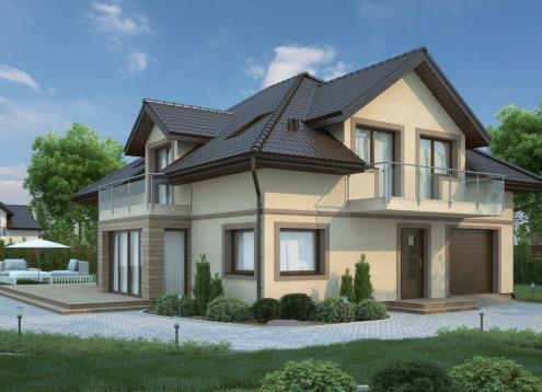 № 1653 Купить Проект дома Сирень 3. Закажите готовый проект № 1653 в Курске, цена 49075 руб.