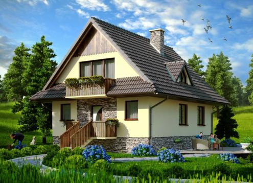 № 1660 Купить Проект дома Нидзига. Закажите готовый проект № 1660 в Курске, цена 30240 руб.