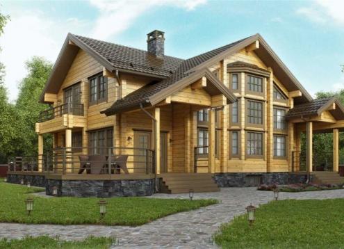 № 1728 Купить Проект дома ЕЛШ - 290. Закажите готовый проект № 1728 в Курске, цена 60120 руб.