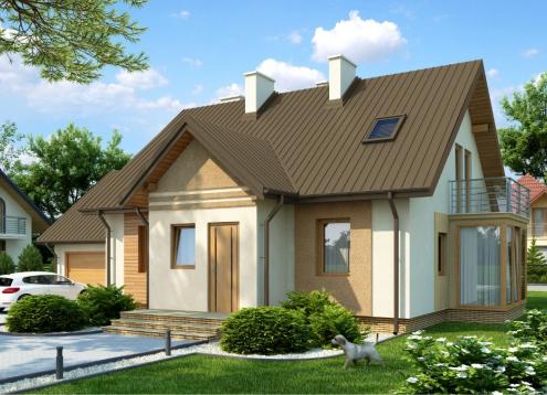 № 1814 Купить Проект дома Крокус. Закажите готовый проект № 1814 в Курске, цена 47837 руб.